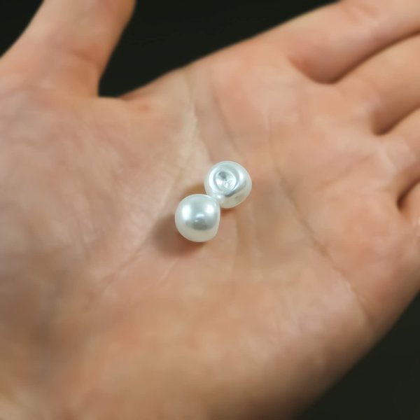 画像7: パールボタン パール ボタン ホワイト 20個入り【10mm】きらきらぷんぷん丸 B-004 (7)