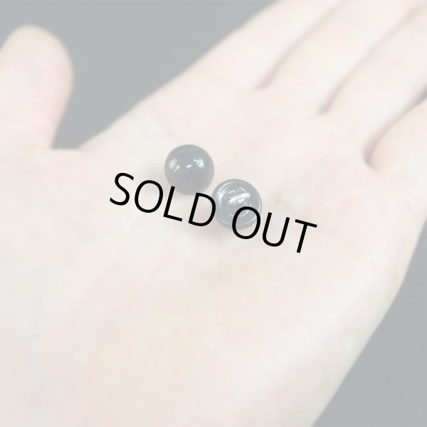 画像7: 【パールボタン足つき】パール ボタン ブラック ツヤあり 半円 20個入り【10mm】きらきらぷんぷん丸 B-006 (7)