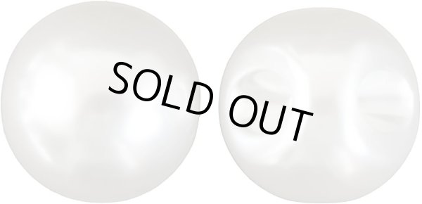 画像1: 【パールボタン】パール ボタン ホワイト ツヤあり 円 6個入り【20mm】きらきらぷんぷん丸 B-021 (1)