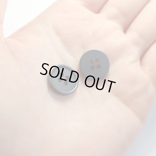 画像7: 四つ穴ボタン 【ブラック ツヤなし】 黒 ベーシック シンプル 15個入り【15mm】きらきらぷんぷん丸 B-044 (7)