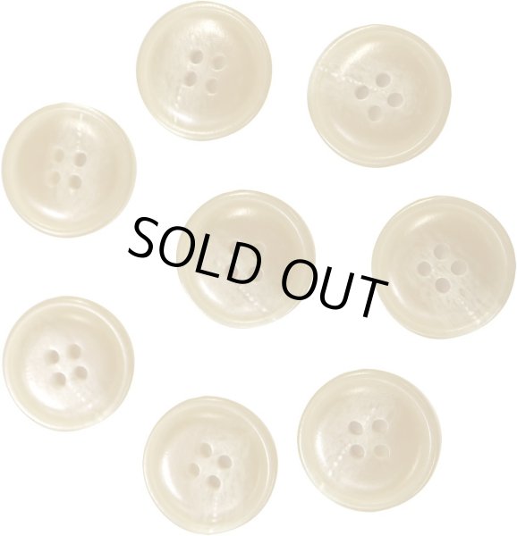 画像1: 水牛調ボタン【ベージュ】スーツ コート ジャケット ブレザー 四つ穴 フロント 袖口 8個入り【20mm】きらきらぷんぷん丸 B-050 (1)