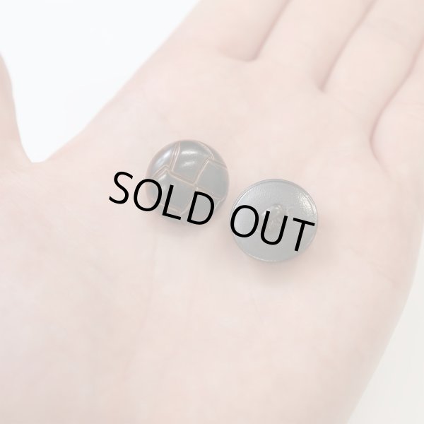 画像7: 革調ボタン レザー調 【ブラック】 スーツ コート ジャケット ブレザー フロント 袖口 8個入り 【18mm】 きらきらぷんぷん丸 B-056 (7)