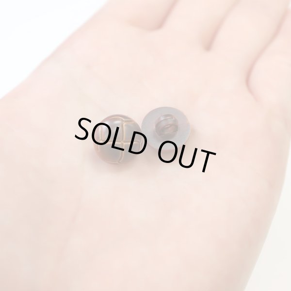 画像7: 革調ボタン レザー調 【ブラウン】 スーツ コート ジャケット ブレザー フロント 袖口 10個入り 【13mm】 きらきらぷんぷん丸 B-058 (7)