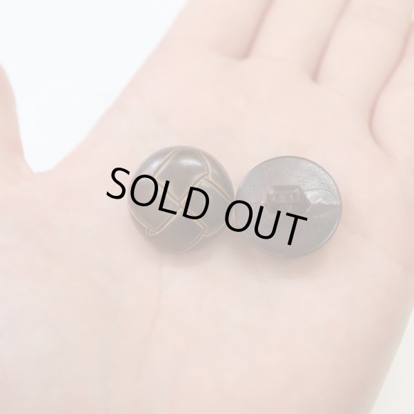 画像7: 革調ボタン レザー調 【ブラウン】 スーツ コート ジャケット ブレザー フロント 袖口 8個入り 【21mm】 きらきらぷんぷん丸 B-061 (7)