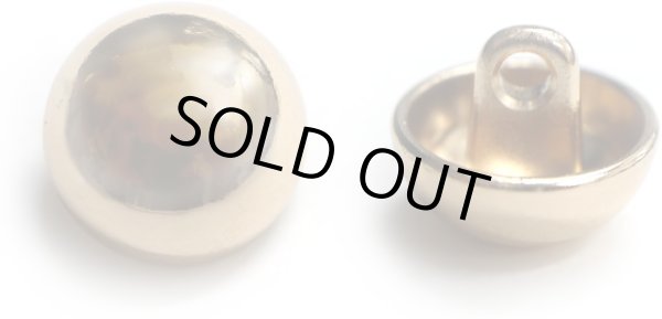 画像1: メタルボタン ゴールド 鏡面仕上げ ビジューボタン 飾りボタン 縫製ボタン 袖口ボタン 丸型 20個入り 【11.5mm】 きらきらぷんぷん丸 B-100 (1)