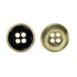 画像1: メタルボタン 四つ穴ボタン 【ゴールド&ブラック】 金 黒 ボタン 金属 メタル 飾りボタン 手芸 8個入り 【15mm】 きらきらぷんぷん丸 B-1016 (1)