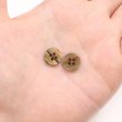 画像5: 四つ穴ボタン 縞模様 【ブラウン】 茶色 ボタン 光沢 カラーボタン シャツボタン 15個入り 【11.5mm】 きらきらぷんぷん丸 B-1075 (5)