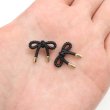 画像5: リボンボタン メタル 足つき 【ブラック】 黒 金 ボタン リボン モチーフボタン 飾りボタン かわいい 手芸 3個入り 【18x15mm】 きらきらぷんぷん丸 B-1090 (5)