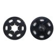 画像1: スナップボタン 【ブラック】 黒 ボタン 樹脂製 縫い付けタイプ 打ち具不要 10組入り 【15mm】 きらきらぷんぷん丸 B-1099 (1)