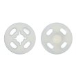 画像1: スナップボタン 【ホワイト】 白 ボタン 樹脂製 縫い付けタイプ 打ち具不要 10組入り 【10mm】 きらきらぷんぷん丸 B-1103 (1)