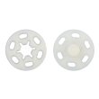 画像1: スナップボタン 【ホワイト】 白 ボタン 樹脂製 縫い付けタイプ 打ち具不要 10組入り 【15mm】 きらきらぷんぷん丸 B-1106 (1)