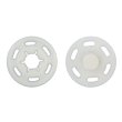 画像1: スナップボタン 【ホワイト】 白 ボタン 樹脂製 縫い付けタイプ 打ち具不要 10組入り 【21mm】 きらきらぷんぷん丸 B-1108 (1)