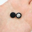 画像6: きらきらぷんぷん丸 コーデュロイボタン 10mm ブラック 5個入り 細幅 くるみボタン (6)