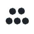 画像1: コーデュロイボタン 10mm 【ブラック】 5個入り 黒 縞模様 3mm幅 太幅 くるみボタン ボタン 飾りボタン つつみボタン きらきらぷんぷん丸 B-1146 (1)