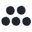 画像1: コーデュロイボタン 15mm 【ブラック】 5個入り 黒 縞模様 3mm幅 太幅 くるみボタン ボタン 飾りボタン つつみボタン きらきらぷんぷん丸 B-1148 (1)