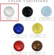 画像3: カラークリアボタン【ホワイト】丸型 裏穴 トンネル 8個入り【15mm】光沢 立体 3D 手芸 きらきらぷんぷん丸 B-1150 (3)