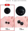 画像2: カラークリアボタン【ブラック】丸型 裏穴 トンネル 12個入り【10mm】光沢 立体 3D 手芸 きらきらぷんぷん丸 B-1158 (2)