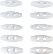 画像1: トグルボタン 31mm 10個入り 【ホワイト】 白 アクリル樹脂製 留め具 ダッフルコート バッグ用 手芸 きらきらぷんぷん丸 B-1170 (1)