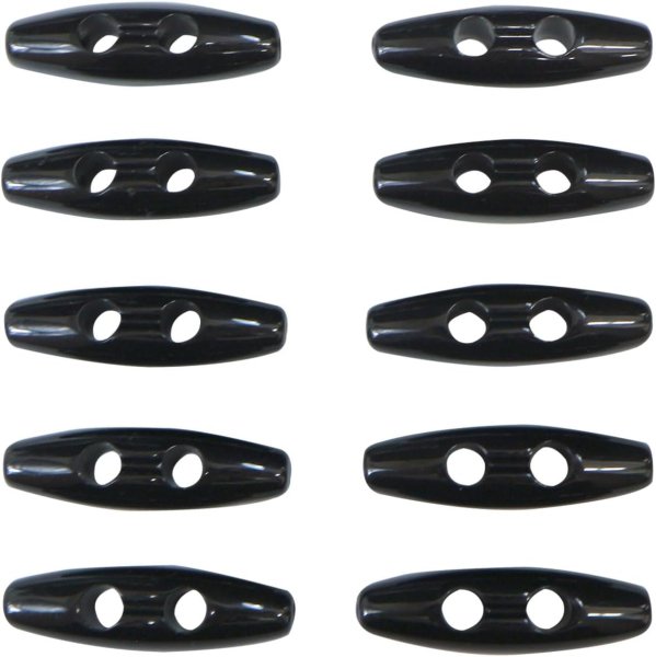 画像1: トグルボタン 31mm 10個入り 【ブラック】 黒 アクリル樹脂製 留め具 ダッフルコート バッグ用 手芸 きらきらぷんぷん丸 B-1173 (1)