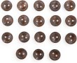 画像1: ウッドボタン 二つ穴 点線模様【ブラウン】茶色 皿型 18個入り【10mm】木製 手芸 おしゃれ 可愛い きらきらぷんぷん丸 B-1186 (1)
