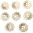 画像1: 四つ穴ボタン マーブル模様 グラデーション【アイボリー】ベージュ 8個入り【20mm】樹脂製 手芸 おしゃれ 可愛い きらきらぷんぷん丸 B-1195 (1)