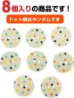 画像5: 二つ穴ボタン アイボリー カラフル 水玉模様 【20mm】 8個入り ツヤあり フラット ドット柄 白 樹脂製 おしゃれ 可愛い きらきらぷんぷん丸 B-1197 (5)