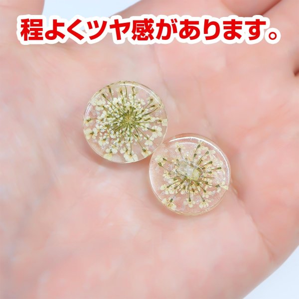 画像5: 足つきボタン ドライフラワー【アイボリー】6個入り 白 花【20mm】手芸 樹脂製 可愛い おしゃれ きらきらぷんぷん丸 B-1199 (5)