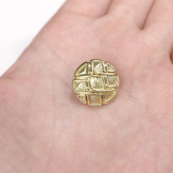 画像7: メタルボタン 網目模様 ゴールド 金 スーツ 8個入り【18mm】 コート ジャケット ブレザー フロント 袖口 きらきらぷんぷん丸 B-119 (7)