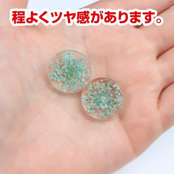 画像5: 足つきボタン ドライフラワー【グリーン】6個入り 緑 花【20mm】手芸 樹脂製 可愛い おしゃれ きらきらぷんぷん丸 B-1201 (5)
