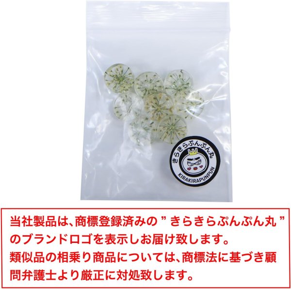 画像7: 足つきボタン ドライフラワー【アイボリー】8個入り 白 花【12mm】手芸 樹脂製 可愛い おしゃれ きらきらぷんぷん丸 B-1205 (7)