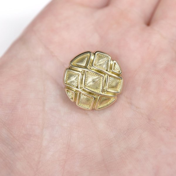 画像7: メタルボタン 網目模様 ゴールド 金 スーツ 8個入り【20mm】 コート ジャケット ブレザー フロント 袖口 きらきらぷんぷん丸 B-120 (7)