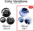 画像5: 四つ穴ボタン 水墨画風 マーブル グラデーション【ブルー】青 クリア 8個入り【21.5mm】樹脂製 手芸 おしゃれ きらきらぷんぷん丸 B-1210 (5)