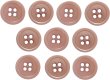 画像1: ナットボタン 四つ穴【ピンクベージュ】10個入り マット カラー シャツ ブラウス 【12mm】手芸 おしゃれ 可愛い きらきらぷんぷん丸 B-1215 (1)