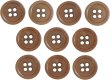 画像1: ナットボタン 四つ穴【ブラウン】茶色 10個入り マット カラー シャツ ブラウス 【12mm】手芸 おしゃれ 可愛い きらきらぷんぷん丸 B-1217 (1)