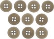 画像1: ナットボタン 四つ穴【グレージュ】ベージュ 10個入り マット カラー シャツ ブラウス 【12mm】手芸 おしゃれ 可愛い きらきらぷんぷん丸 B-1219 (1)