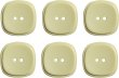 画像1: 二つ穴ボタン 四角 スクエア【イエロー】黄色 6個入り マット【28mm】ツヤなし シンプル 樹脂製 手芸 おしゃれ 可愛い きらきらぷんぷん丸 B-1237 (1)