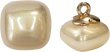 画像1: パール飾りボタン 四角形【ベージュ】金 スクエア 足つき 樹脂 手芸 8個入【12mm】きらきらぷんぷん丸 B-1258 (1)