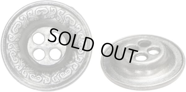 画像1: 装飾メタルボタン 四つ穴【シルバー】銀 丸ボタン 金属 手芸 アンティーク 飾り 8個入【15mm】きらきらぷんぷん丸 B-1269 (1)