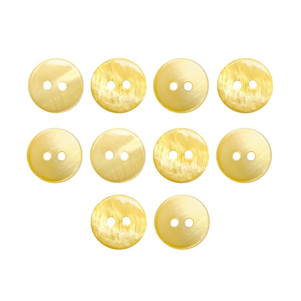 画像1: シェルボタン 【11.5mm】オレンジ 10個入り 染色 真珠 貝 二つ穴 手芸 装飾 おしゃれ きらきらぷんぷん丸 B-1300 (1)