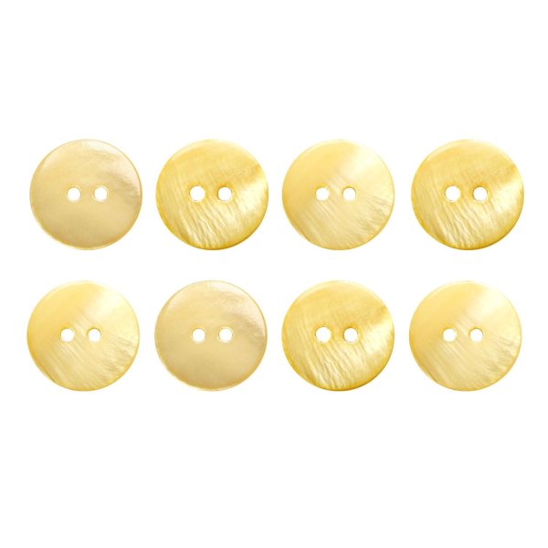 画像1: シェルボタン 【15mm】オレンジ 8個入り 染色 真珠 貝 二つ穴 手芸 装飾 おしゃれ きらきらぷんぷん丸 B-1301 (1)