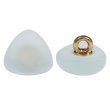 画像1: 足つきボタン 三角 マット 透け感【ブルー】青 クリア 20個入り【10mm】樹脂製 手芸 かわいい おしゃれ きらきらぷんぷん丸 B-1310 (1)