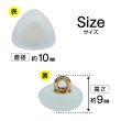 画像2: 足つきボタン 三角 マット 透け感【ブルー】青 クリア 20個入り【10mm】樹脂製 手芸 かわいい おしゃれ きらきらぷんぷん丸 B-1310 (2)