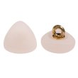 画像1: 足つきボタン 三角 マット 透け感【ピンク】クリア 20個入り【10mm】樹脂製 手芸 かわいい おしゃれ きらきらぷんぷん丸 B-1311 (1)