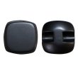 画像1: スクエアボタン 四角【ブラック】黒 ツヤなし 10個入り【15x15mm】シャンクタイプ 裏穴 トンネル シンプル 樹脂製 手芸 かわいい きらきらぷんぷん丸 B-1318 (1)