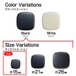 画像3: スクエアボタン 四角【ブラック】黒 ツヤなし 10個入り【15x15mm】シャンクタイプ 裏穴 トンネル シンプル 樹脂製 手芸 かわいい きらきらぷんぷん丸 B-1318 (3)