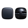画像1: スクエアボタン 四角【ブラック】黒 ツヤなし 8個入り【21x21mm】シャンクタイプ 裏穴 トンネル シンプル 樹脂製 手芸 かわいい きらきらぷんぷん丸 B-1319 (1)