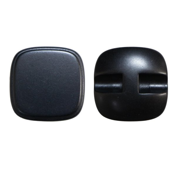 画像1: スクエアボタン 四角【ブラック】黒 ツヤなし 8個入り【21x21mm】シャンクタイプ 裏穴 トンネル シンプル 樹脂製 手芸 かわいい きらきらぷんぷん丸 B-1319 (1)