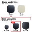 画像3: スクエアボタン 四角【ブラック】黒 ツヤなし 8個入り【21x21mm】シャンクタイプ 裏穴 トンネル シンプル 樹脂製 手芸 かわいい きらきらぷんぷん丸 B-1319 (3)