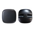 画像1: スクエアボタン 四角【ブラック】黒 ツヤなし 6個入り【26x26mm】シャンクタイプ 裏穴 トンネル シンプル 樹脂製 手芸 かわいい きらきらぷんぷん丸 B-1320 (1)