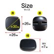 画像2: スクエアボタン 四角【ブラック】黒 ツヤなし 6個入り【26x26mm】シャンクタイプ 裏穴 トンネル シンプル 樹脂製 手芸 かわいい きらきらぷんぷん丸 B-1320 (2)